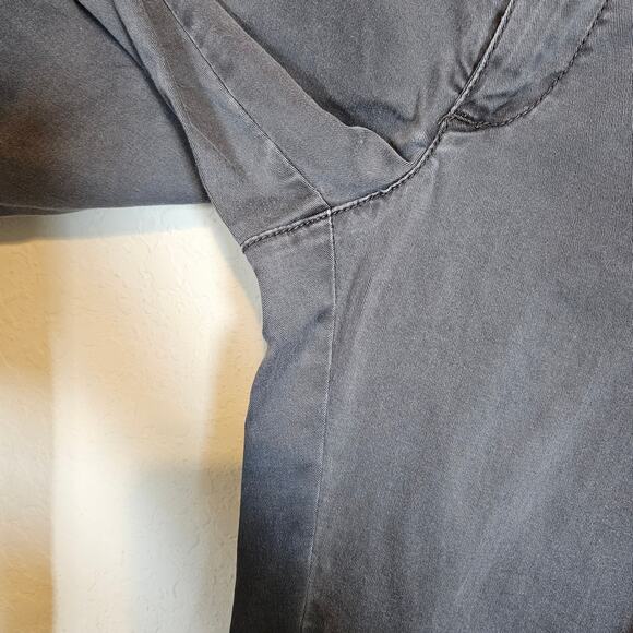 Chino by Anthropologie Gray Relaxed Embroidered Tuxedo Stripe Pants Women's 30 - Picture 7 of 13